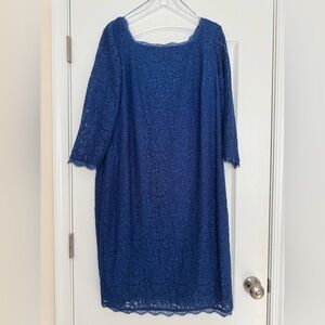 Adrianna Papell Royal Blue Lace Dress